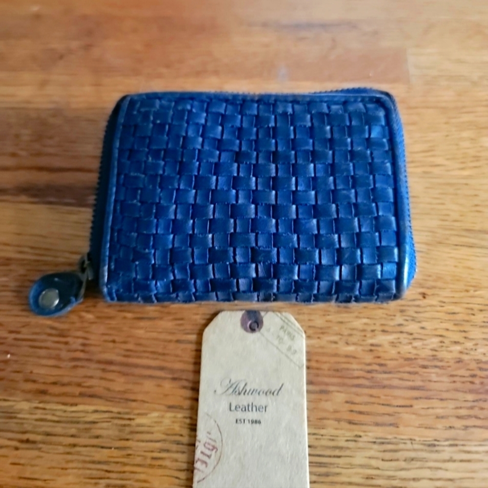 Navy Blue leather wallet